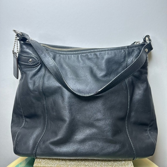 Preloved Coach Daisy Black Genuine Leather Crossbody/Hand Bag and Wallet Set. - Picture 6 of 14